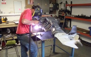 Outboard motor welding