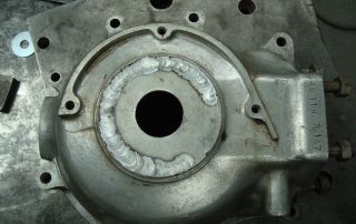 Engine case welded